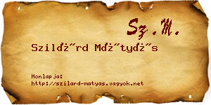 Szilárd Mátyás névjegykártya
