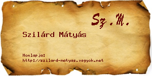 Szilárd Mátyás névjegykártya